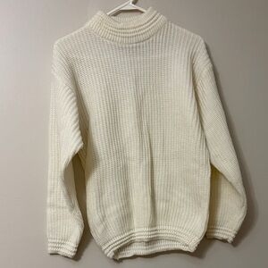 Vintage Cozy Cream Knit Sweater